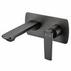 Norico Esperia Series Wall Basin/Bathtub Mixer with Spout Gun Metal Grey