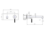 CADDENCE Series Wall Basin/Bathtub Mixer with Spout Brushed Nickel
