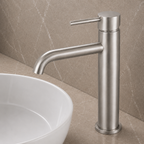 LUCID PIN Series Round Tall Basin Mixer Brushed Nickel