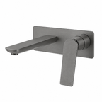 RUSHY Series Wall Basin/Bathtub Mixer with Spout Brushed Gun Metal