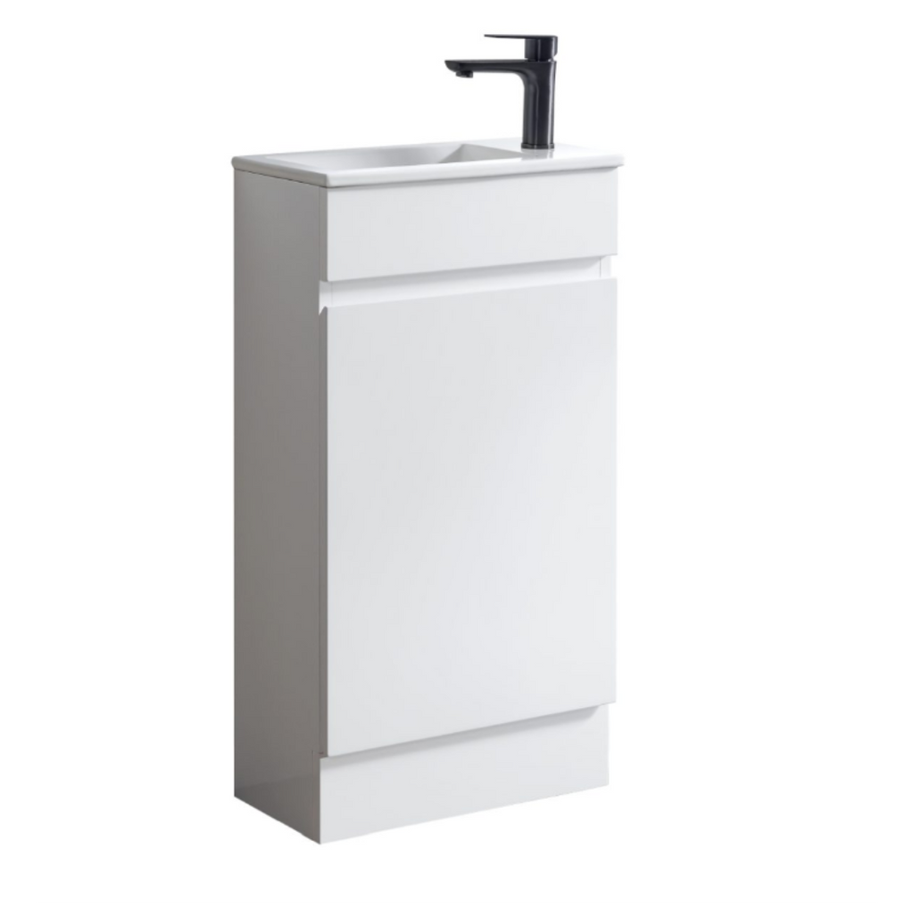 Bristol 450x250x860 Floorstanding Vanity Gloss White