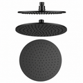 Slim Round Rainfall Shower Head 350mm Stainless steel Black